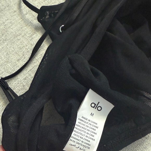 ALO Yoga Black Women's Mesh Bralette - Picture 3 of 3